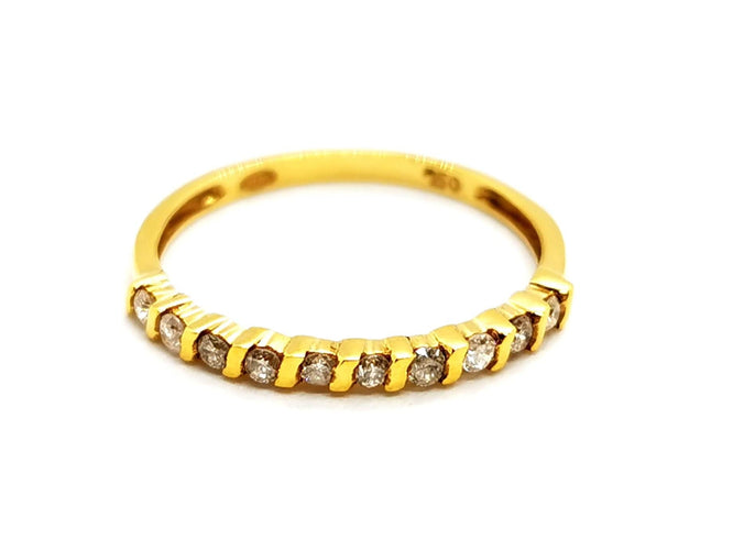 Bague 56 Bague demi alliance Or jaune Diamant 58 Facettes 1178332CD