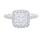 Bague 51 Bague diamant coussin, platine. 58 Facettes 32601