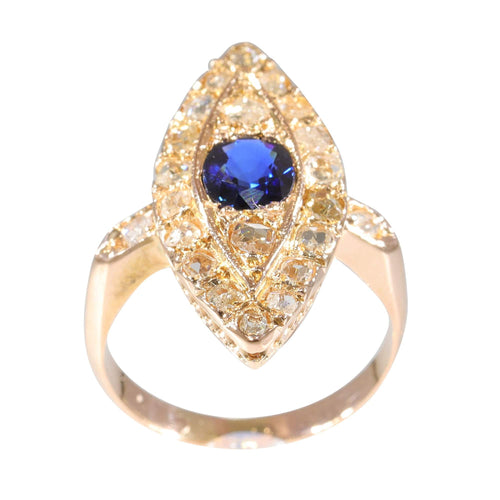 Bague 52 Bague marquise diamants saphir 58 Facettes 23271-0290