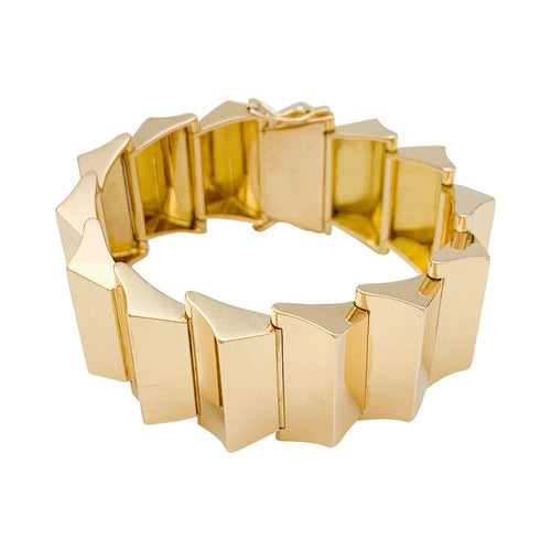 Bracelet Bracelet Tank en or jaune. 58 Facettes 31064