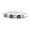 Bague Alliance or blanc 18 carats saphirs diamants 58 Facettes