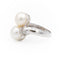 Bague 57 Bague Toi & Moi Or blanc Perle 58 Facettes 1931142CN