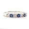 Bague Alliance or blanc 18 carats saphirs diamants 58 Facettes