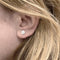 Boucles d'oreilles Puces d'oreilles en or blanc diamants. 58 Facettes 31847
