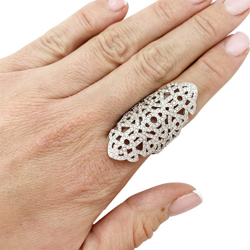 Bague 54 Bague Repossi "Maure" en or blanc et diamants. 58 Facettes 30813
