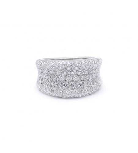 Bague 51 / Blanc/Gris / Or 750‰ Bague Or et 91 Diamants 58 Facettes 220565R
