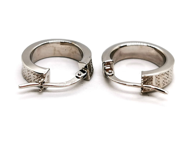 Boucles d'oreilles Boucles d'oreilles Créoles Or blanc 58 Facettes 1048319CD