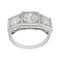 Bague 50 Bague art déco "trilogie" sertie de diamants sur platine. 58 Facettes 31371