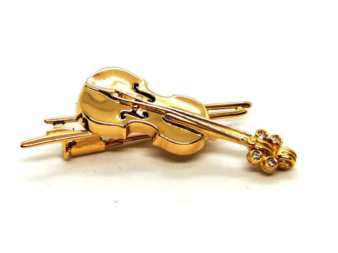 Broche Broche Violon Or jaune Diamant 58 Facettes 1969286CN