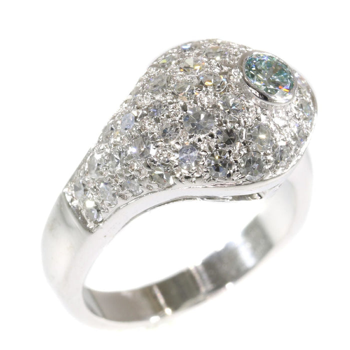 Bague 48 Bague or blanc, diamants 58 Facettes 17300-0035