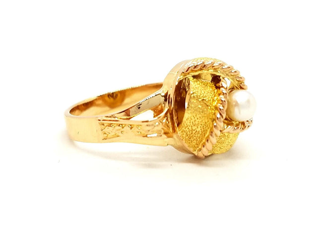 Bague 58 Bague Art déco Or rose Perle 58 Facettes 718108CN