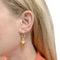 Boucles d'oreilles Boucles d'oreilles en or jaune saphirs jaunes et diamants. 58 Facettes 31560