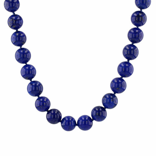 Collier Collier de perles de lapis lazuli et fermoir en or 58 Facettes 21-720