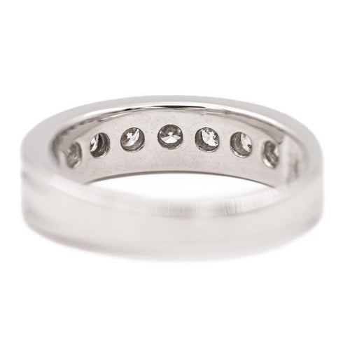 Bague 48 Bague demi alliance Or blanc Diamant 58 Facettes 2366784CN