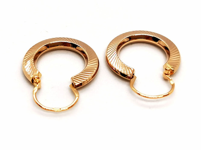 Boucles d'oreilles Boucles d'oreilles Créoles Or rose 58 Facettes 1649067CN