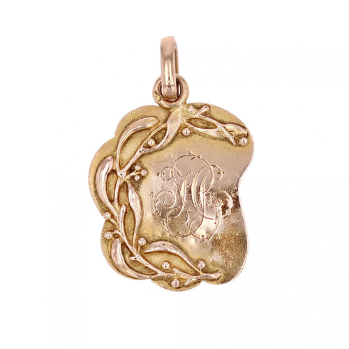 Pendentif Médaille ancienne or rose polylobée 58 Facettes 6105A