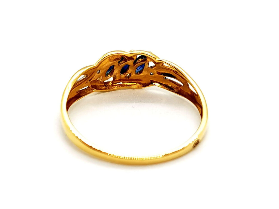 Bague 56 Bague Or jaune Saphir 58 Facettes 1141377CD