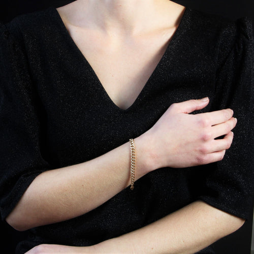 Bracelet Bracelet gourmette or rose occasion 58 Facettes 22-458