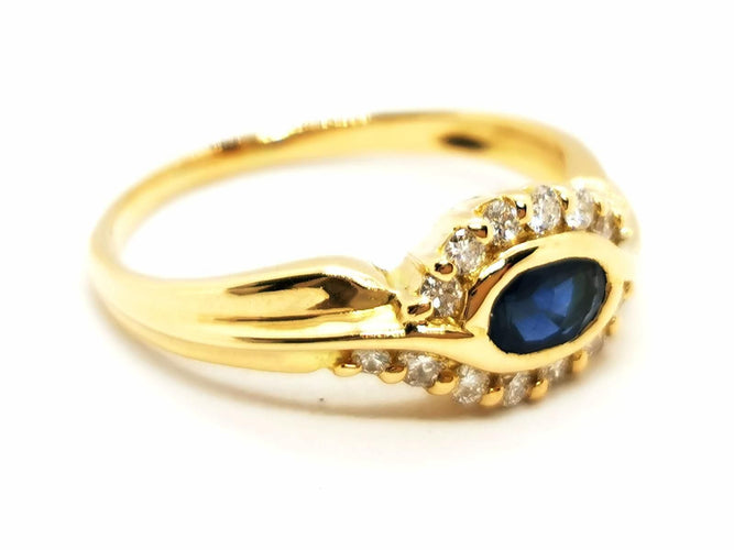 Bague 57 Bague Or jaune Saphir 58 Facettes 1875614CN