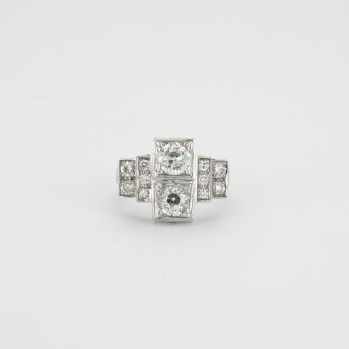 Bague Bague style Art Déco Diamants 58 Facettes B0432