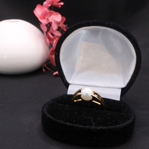 Bague 55 Bague Perle Or jaune 58 Facettes