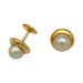 Boucles d'oreilles Puces Cartier, or jaune, perles. 58 Facettes 31872