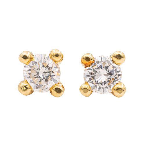 Boucles d'oreilles Boucles d'oreilles Puces Or jaune diamant 58 Facettes 2382025CN