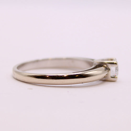 Bague Solitaire or blanc et diamant 58 Facettes