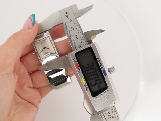 Montre montre FRED 30 mm quartz en acier palladie & diamants 0.8 ct 58 Facettes 254806