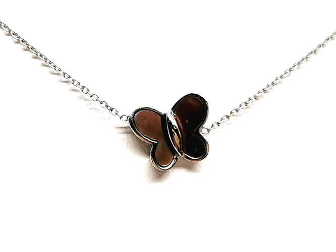 Collier Morganne Bello Collier Papillon Or blanc Nacre 58 Facettes 1186450CN