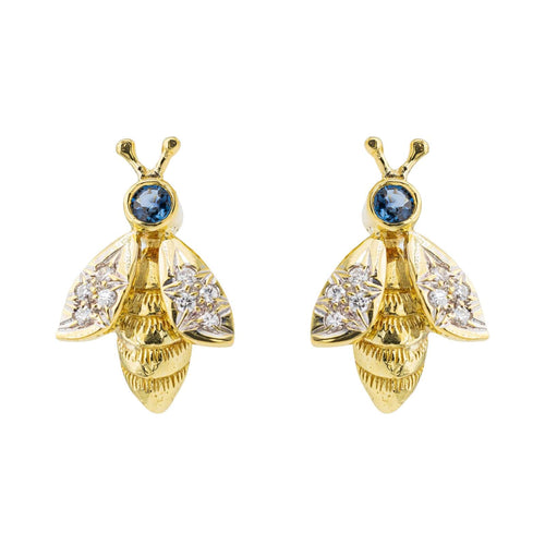 Boucles d'oreilles Boucles d'oreilles Abeilles Or jaune Saphir 58 Facettes 2687304CN