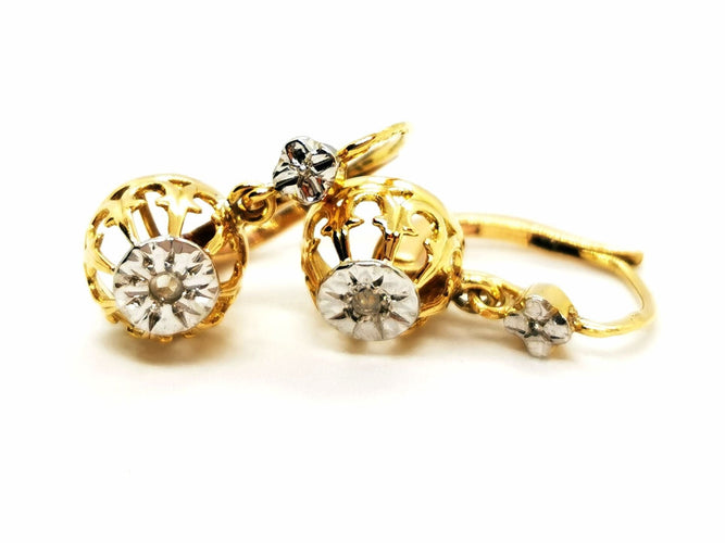 Boucles d'oreilles Boucles d'oreilles Art déco Or jaune Diamant 58 Facettes 1649075CN