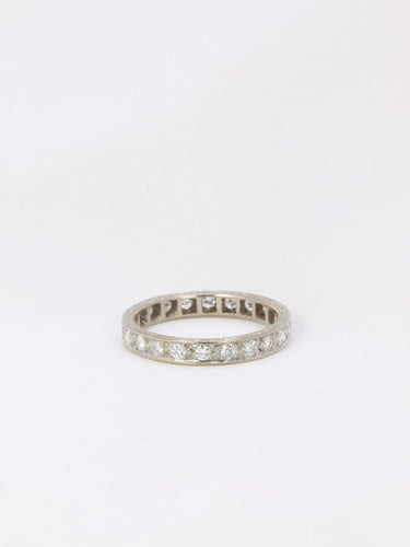 Bague Alliance américaine platine diamants 0,55 ct 58 Facettes J60