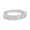 Bague 52 Alliance demi-tour or blanc, diamants. 58 Facettes 32217