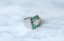 Chevalière Art Deco émeraudes et diamants 58 Facettes