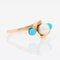 Bague 51 Bague perle de culture et perles de turquoise 58 Facettes CV82