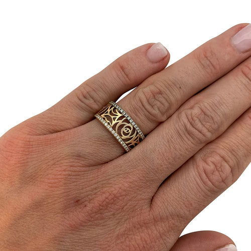 Bague 53 Bague Chanel, "Camélia", en or jaune, diamants. 58 Facettes 31257