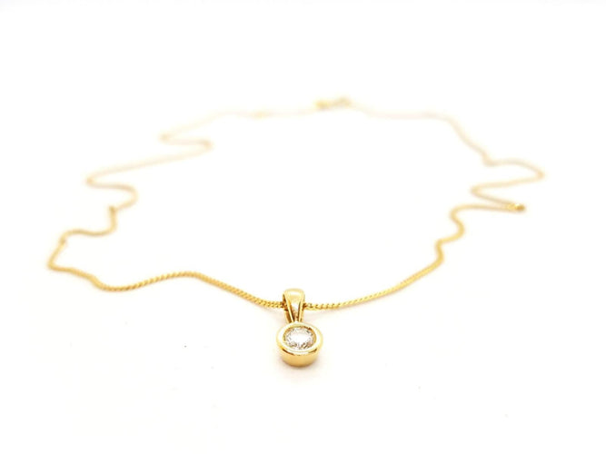 Collier Collier Chaîne + pendentif Or jaune Diamant 58 Facettes 06592CD