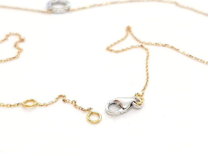 Collier Collier Or rose Diamant 58 Facettes 579195RV