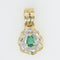 Pendentif Pendentif émeraude diamant or jaune occasion 58 Facettes 21-690