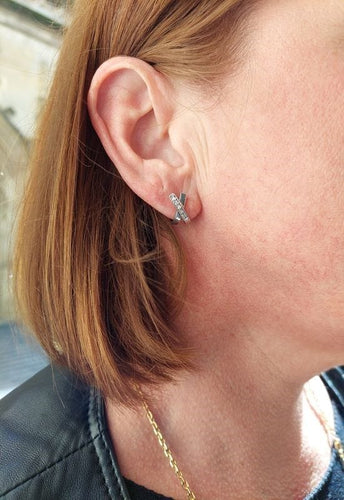 Boucles d'oreilles BOUCLES D'OREILLES MODERNE DIAMANTS 58 Facettes 063361