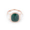 Bague Bague en or jaune malachite, nacre et diamants 58 Facettes 1