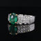 Bague 56 Bague émeraude diamants or blanc 58 Facettes 21-829