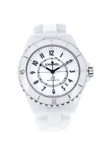 Montre Montre CHANEL J12 Blanche Calibre 12.1 38 mm Mouvement Automatique Certifié (COSC) H5700 58 Facettes 64566-61070