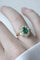 Bague Bague marguerite vintage émeraude et diamants 58 Facettes