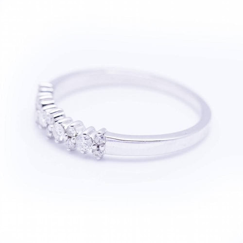 Bague 54 Bague Or Blanc Diamants. 58 Facettes D359174SI