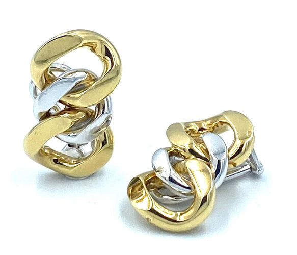 Boucles d'oreilles POMELLATO. Boucles d'oreilles 2 ors 18K 58 Facettes