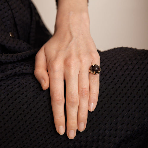 Bague 44 Bague en Or jaune, Grenat 58 Facettes