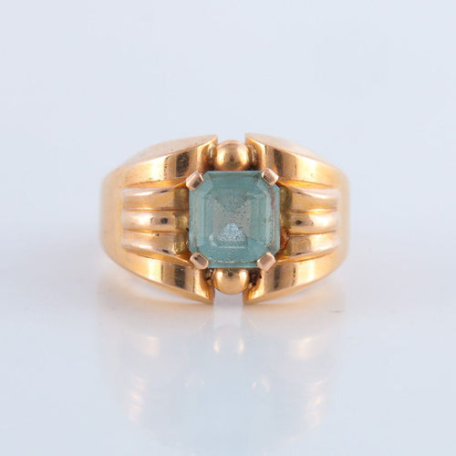 Bague 52 Bague Tank Spinelle de synthèse 58 Facettes JE100