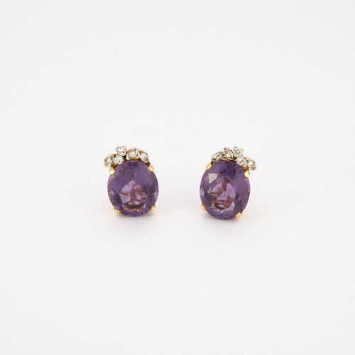 Boucles d'oreilles Clips d'oreilles Améthystes 58 Facettes